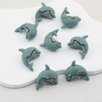 Cute 3D Dolphin Silicone Focal Beads 20 pcs