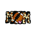 Silicone Focal Beads Rugby MOM Leopard Pattern Football Pink Heart 20pcs