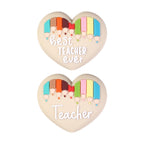 Silicone 3D Focal Beads Teacher Apple A+ Pencil 20pcs 10