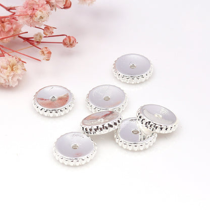 Brass Concave Spacer Beads 6mm 9mm 11mm Polished Beaded Edge 100pcs 5