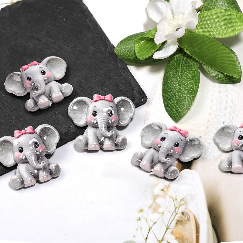 Floral Butterfly and Elephant Acrylic Beads 20pcs Colorful 2