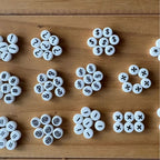 Special Character Flat Acrylic Beads 7mm 10pcs per Pack
