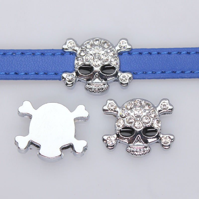 Chrome Alloy Rhinestone Beads Star Heart Crown Shapes 4pcs 17