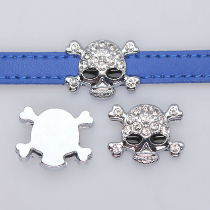 Chrome Alloy Rhinestone Beads Star Heart Crown Shapes 4pcs 17