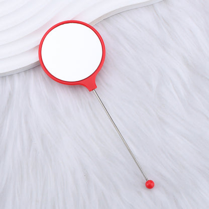 Beadable Mirrors Mini Handheld Round