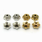 Alloy Cobra Flower Bead Caps 7mm Tibetan Style 50pcs 2