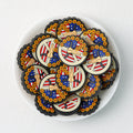 Independence Day Round Silicone Focal Beads Patriotic 20pcs