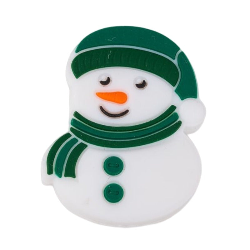 Silicone Focal Beads Christmas Tree Snowman Stocking 20pcs 7