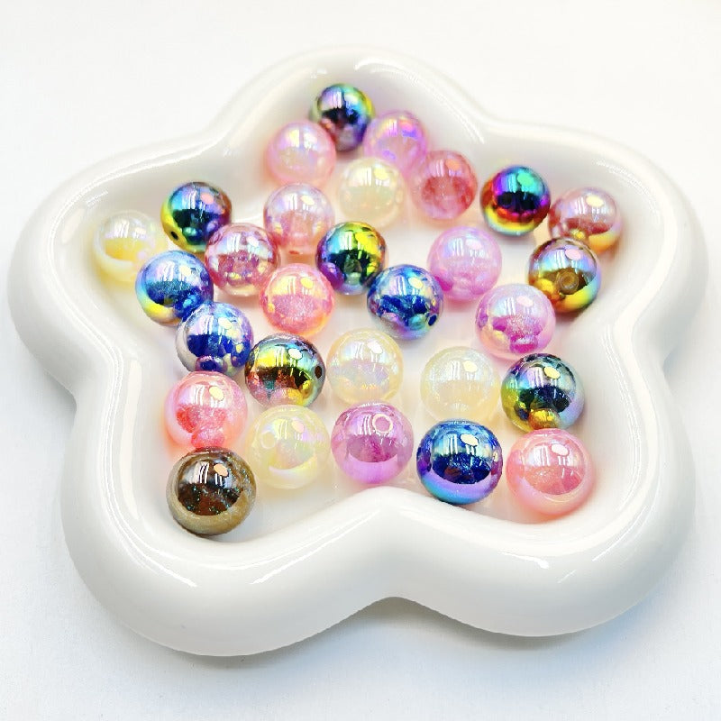 Brilliant Round Acrylic Beads 16mm Glossy Mixed Colors 10pcs 2