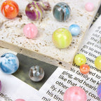 Monet Style Round Resin Beads 10mm with 2.1mm Hole 100pcs 4
