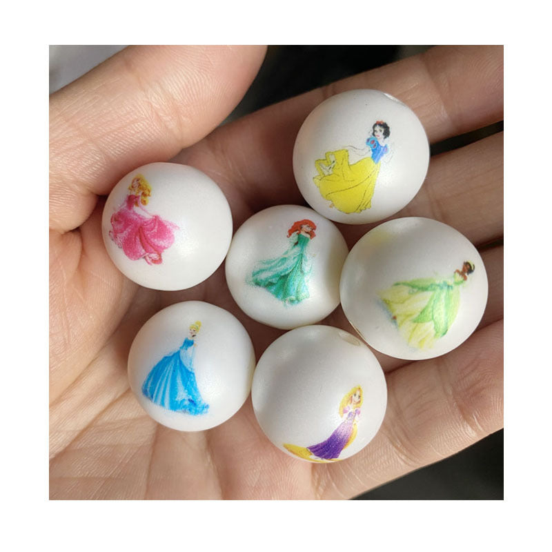 Matte Pearl Princess Bubblegum Beads ABS Plastic 20mm 10pcs 5