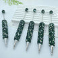Beadable Pen Full Rhinestone Shimmering Lotus Purple Ballpoint 9
