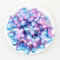 Iridescent Butterfly Acrylic Beads 29mm 10pcs - Blue Purple