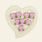 Silicone Focal Beads Frog Smiling Face Sitting Pose 10pcs 6