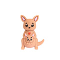 3D Kangaroo Mom and Baby Silicone Focal Beads Animal Design 20pcs 6