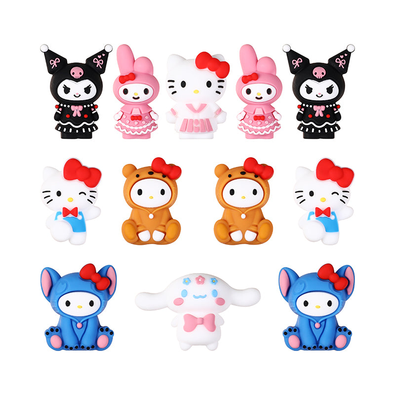 Silicone 3D Focal Beads Sanrio Characters Big Ear and Bow Details 20pcs 9