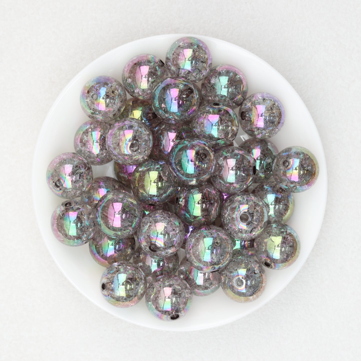 Crackle Acrylic Round Beads 16mm 20mm Assorted Candy Colors 20pcs 9