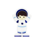 Silicone Focal Beads Astronaut Star Emblem Center 20pcs 3