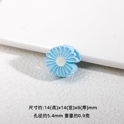 Bright Daisy Acrylic Flower Beads 14mm Round Shape 20pcs 13