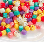 Monster Resin Barrel Beads 13mm Glossy 2pcs