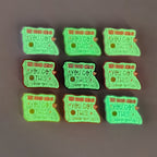 Silicone Focal Beads Keep Going Motivational Text Card Shape 20pcs 11