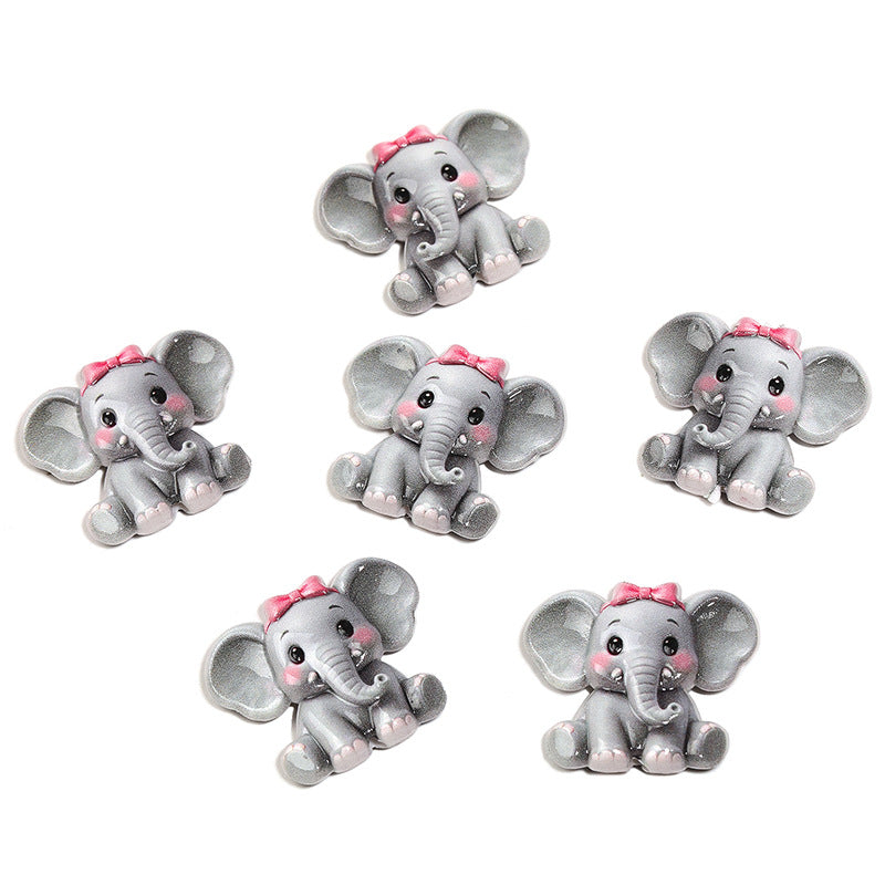 Floral Butterfly and Elephant Acrylic Beads 20pcs Colorful 6