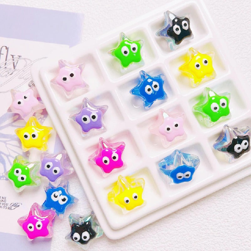Glow Star Acrylic Beads 19mm Light In The Dark 5pcs 11