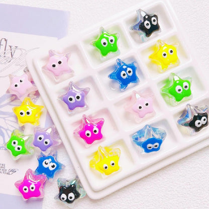 Glow Star Acrylic Beads 19mm Light In The Dark 5pcs 11