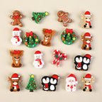3D Christmas Silicone Focal Beads Holiday Characters Assortment 20pcs 7
