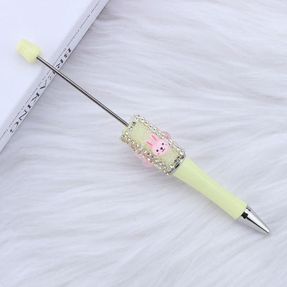 Beadable Pen with Cute Bunny and Rhinestone 26
