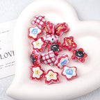 Lucky Red Star Acrylic Beads 20mm Colorful Mixed 20pcs 2