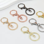 Zinc Alloy Lobster Clasp Keychain Hardware with Split Ring