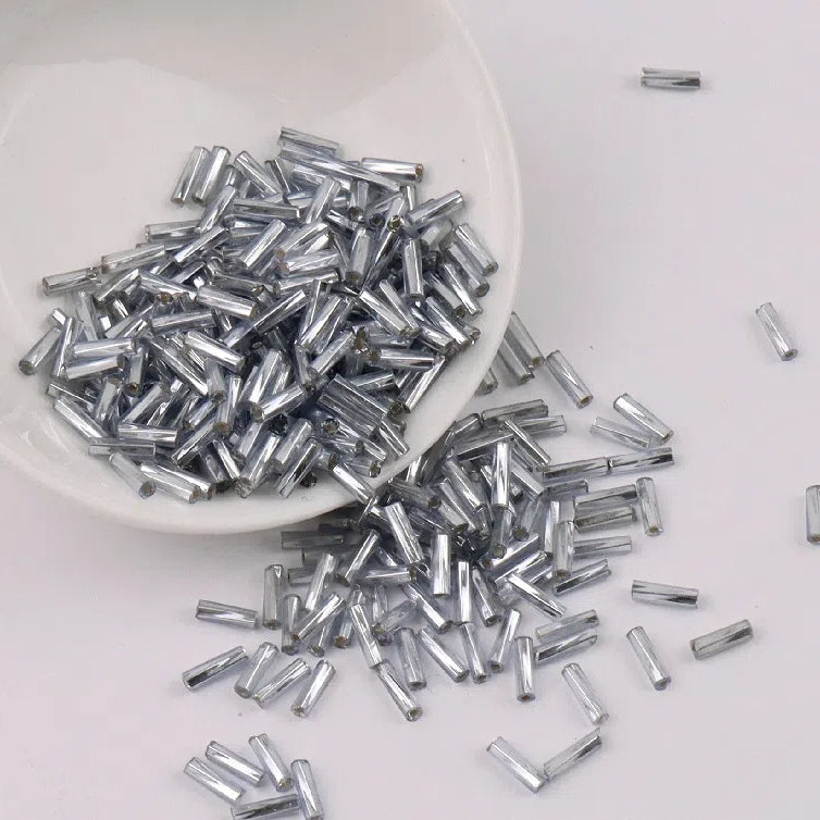 Plating Metallic Color Twisted Bugle Glass Beads 6mm 2500pcs 26