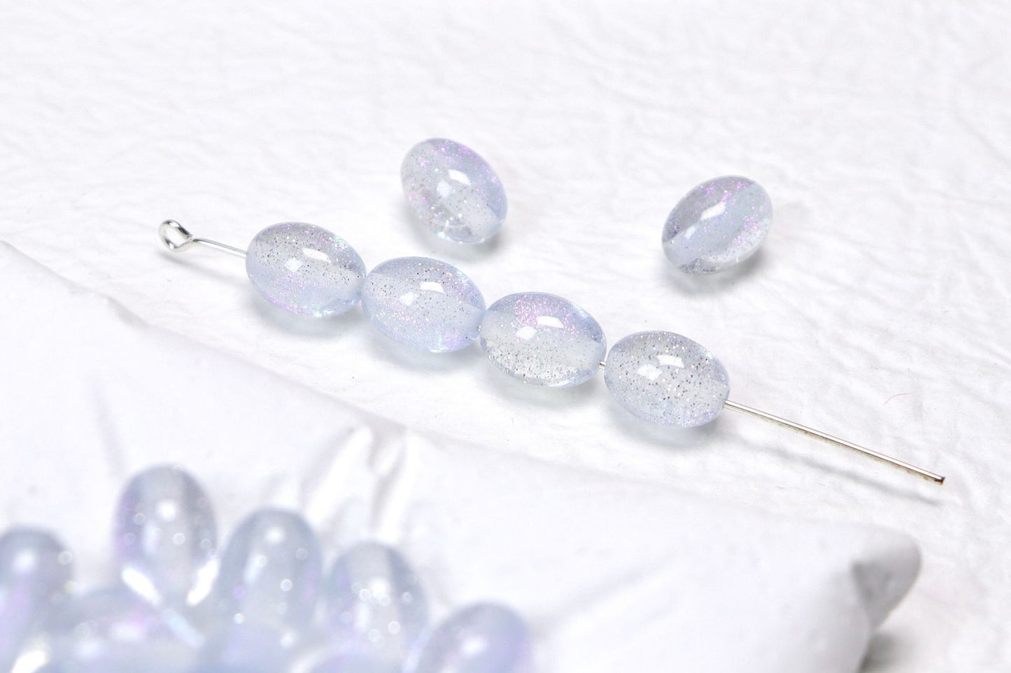 Iridescent Grape Shaped Resin Beads 8x10mm 100pcs 13