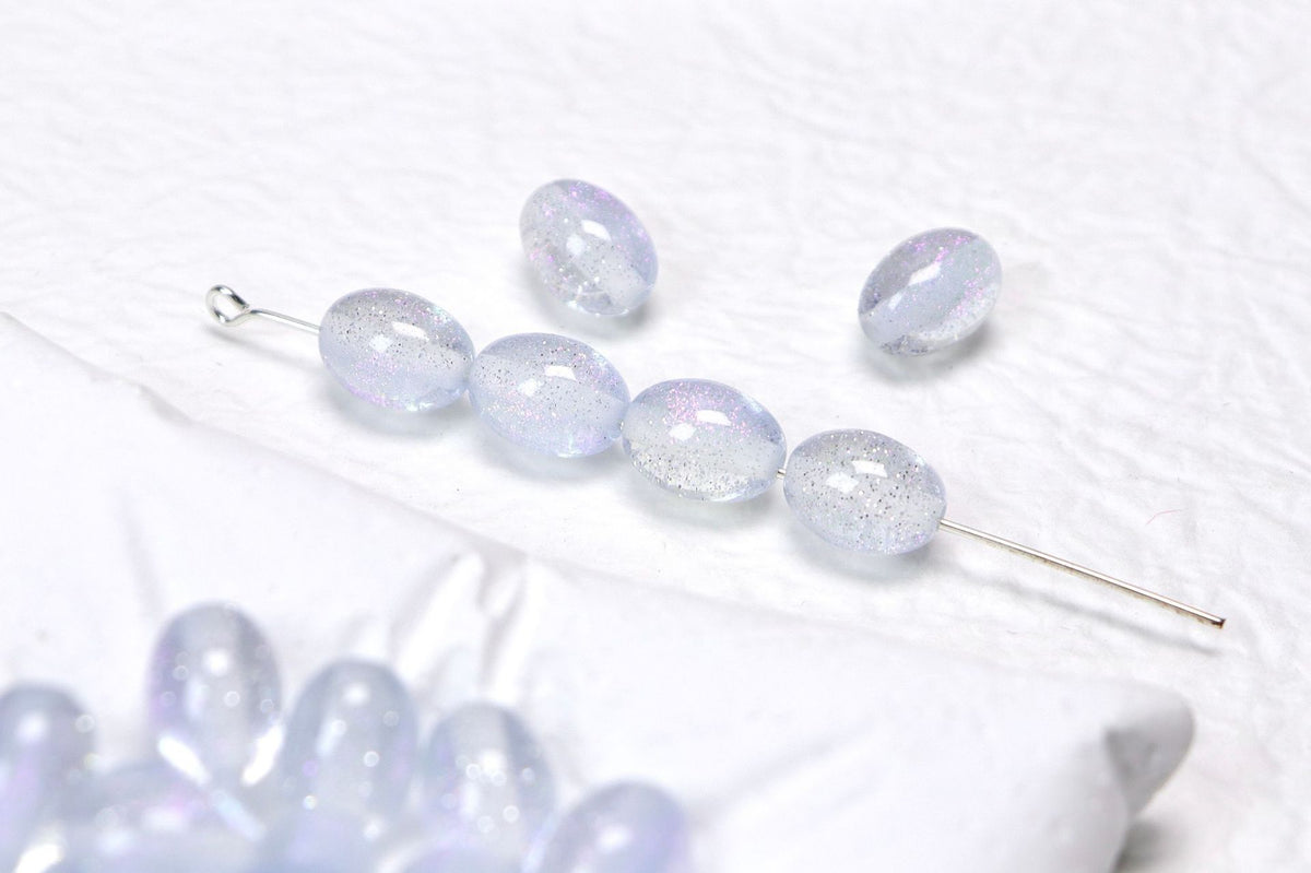 Iridescent Grape Shaped Resin Beads 8x10mm 100pcs 13
