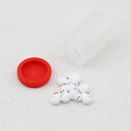 Silicone 3D Christmas Focal Beads Christmas Big Bottle 20pcs - Snowman