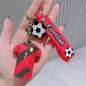 PVC Soccer Jersey Keychain Football Player Number Charm 7