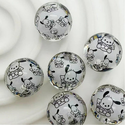 16mm Cute Cartoon Character Acrylic Sago Beads 50pcs 8