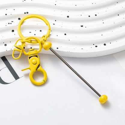 Beadable Gradient Color DIY Metal Keychain