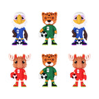 Silicone 3D Focal Beads Mascot White Haired Sea Eagle Kratch Holding Soccer Balls 20pcs