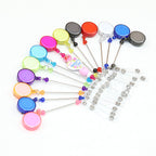 Beadable Badge Reels Retractable ID Keychain Clip