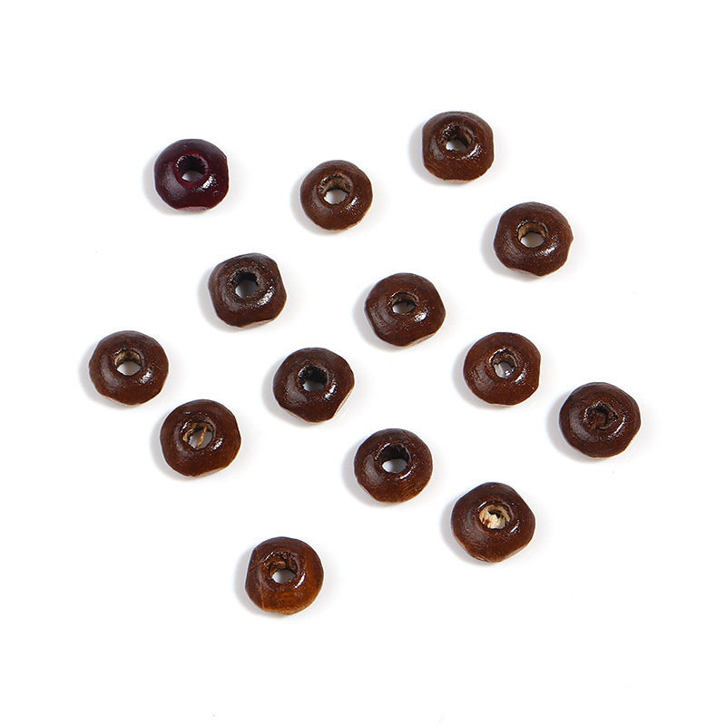 Wooden Round Spacer Beads 6mm 8mm Colorful Dyed Schima 250g 6