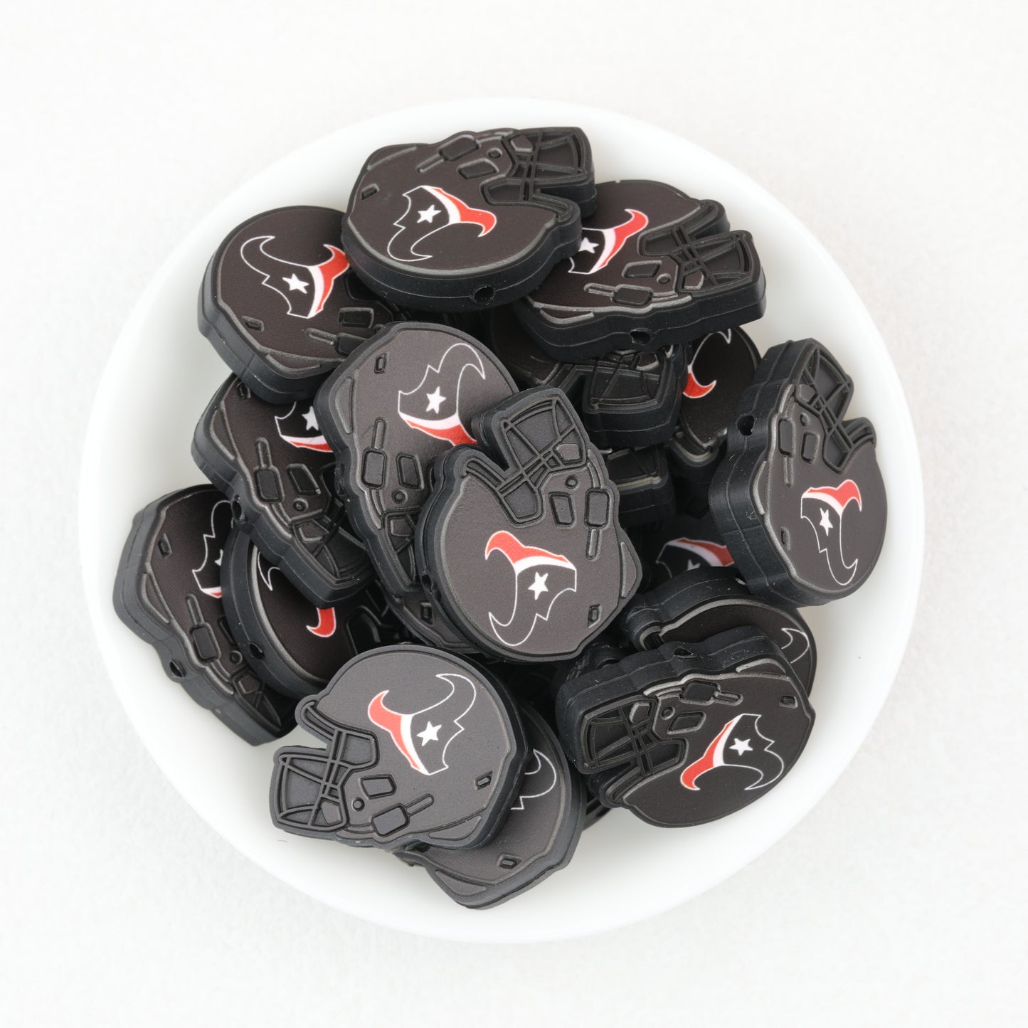 NFL Teams Silicone Focal Beads Football Helmet Design 20pcs 5