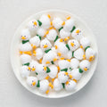 3D Green Scarf Little White Duck Silicone Focal Beads 20Pcs  2
