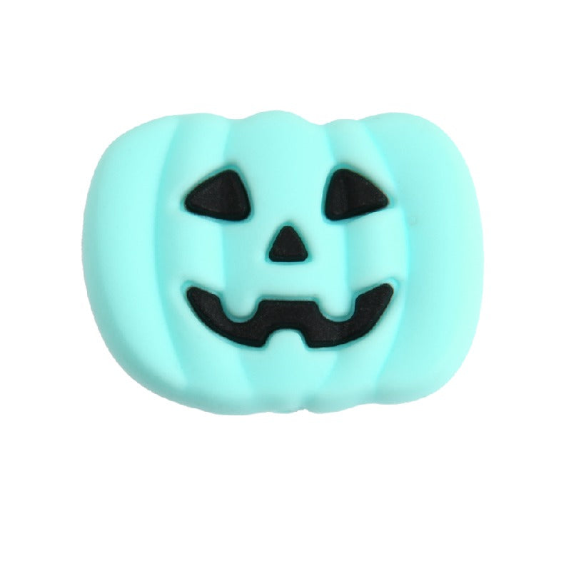 Silicone Focal Beads Halloween Ghost Pumpkin Bat Designs 10pcs 31