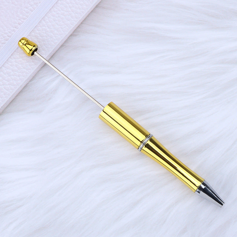 Beadable Plastic Pens Wholesale, UV Electroplated Metallic Gradient Colorful Ballpoint, 11.5mm x 145mm