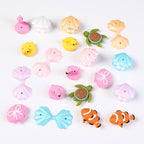 3D Summer Ocean Silicone Focal Beads Turtle Clownfish Seashell 20pcs 5