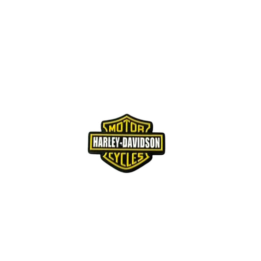 Silicone Focal Beads Harley Davidson Black Shield Emblem 20pcs 2