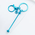 Beadable UV Plating DIY Metal Keychain