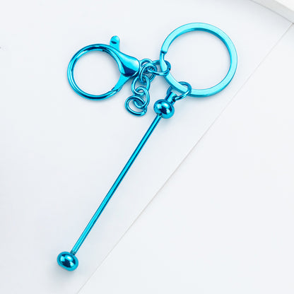 Beadable UV Plating DIY Metal Keychain